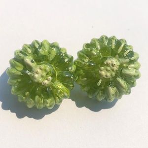 🍃Green Resin Earrings